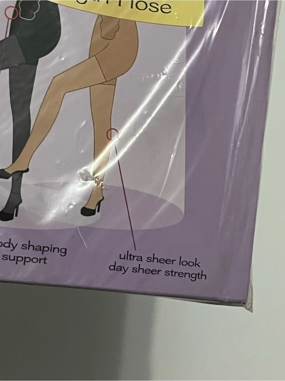 Spanx All The Way Size B Black Tummy to Toes Full Length Hose Super Control